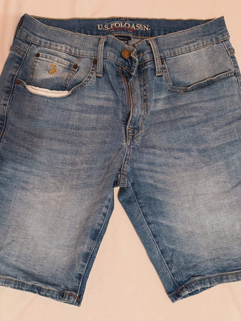U.S. Polo Assn. Light Blue Men's Relaxed Denim Shorts